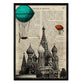 Set of 4 sheets of Cities. London, Barcelona, Moscow, Paris. A4. Frameless-Artwork-Nacnic-Nacnic Estudio SL