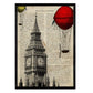 Set of 4 sheets of Cities. London, Barcelona, Moscow, Paris. A4. Frameless-Artwork-Nacnic-Nacnic Estudio SL
