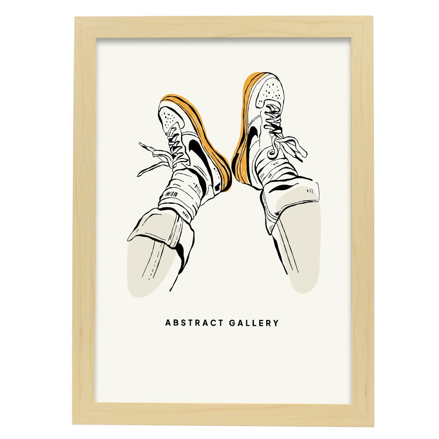 Shoes Kicks-Artwork-Nacnic-A3-Marco Madera clara-Nacnic Estudio SL