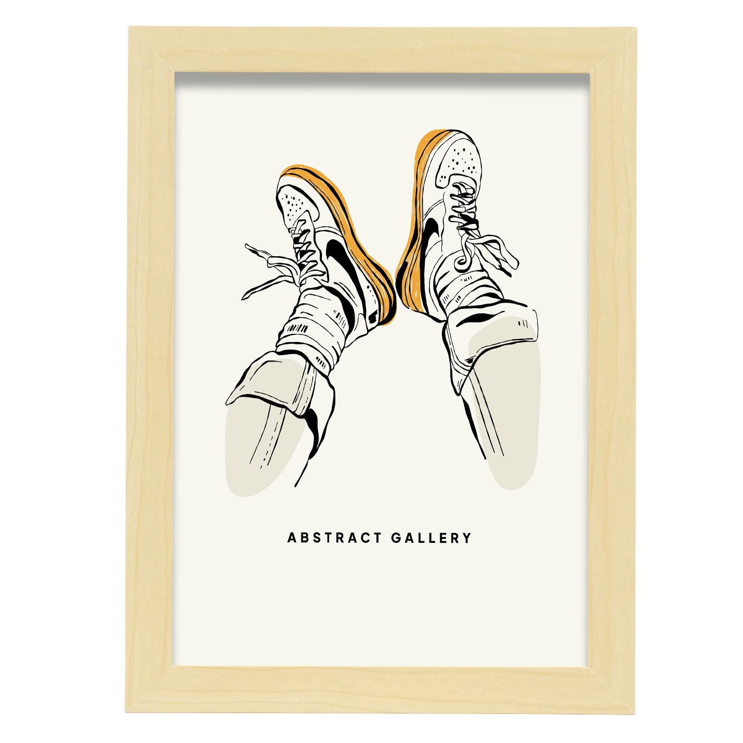 Shoes Kicks-Artwork-Nacnic-A4-Marco Madera clara-Nacnic Estudio SL