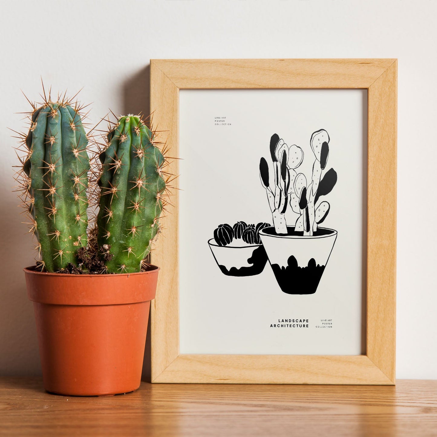 Small Potted Cactus-Artwork-Nacnic-Nacnic Estudio SL