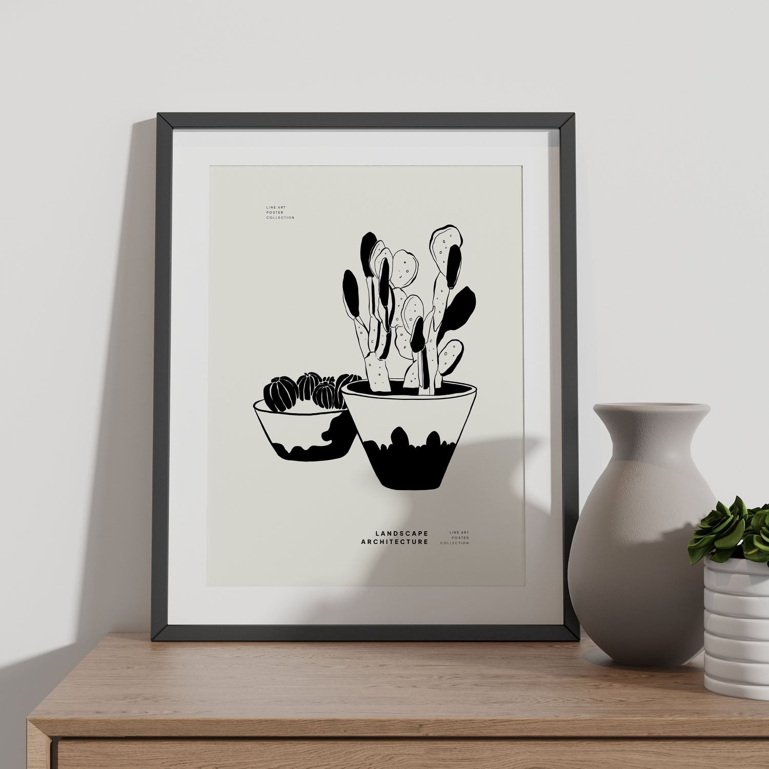 Small Potted Cactus-Artwork-Nacnic-Nacnic Estudio SL