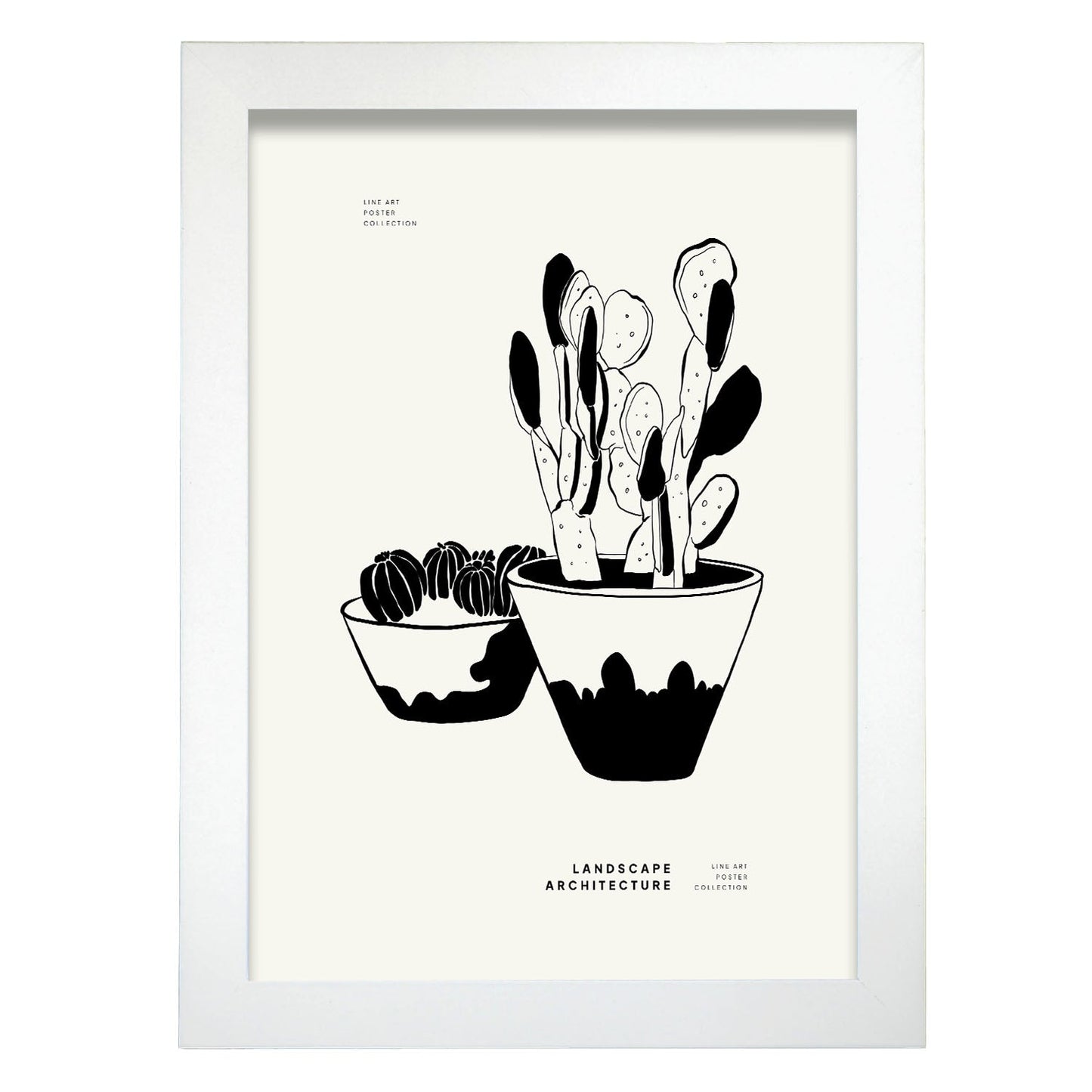 Small Potted Cactus-Artwork-Nacnic-A4-Marco Blanco-Nacnic Estudio SL