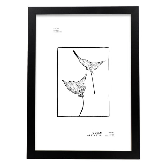 Spotted eagle rays-Artwork-Nacnic-A3-Sin marco-Nacnic Estudio SL