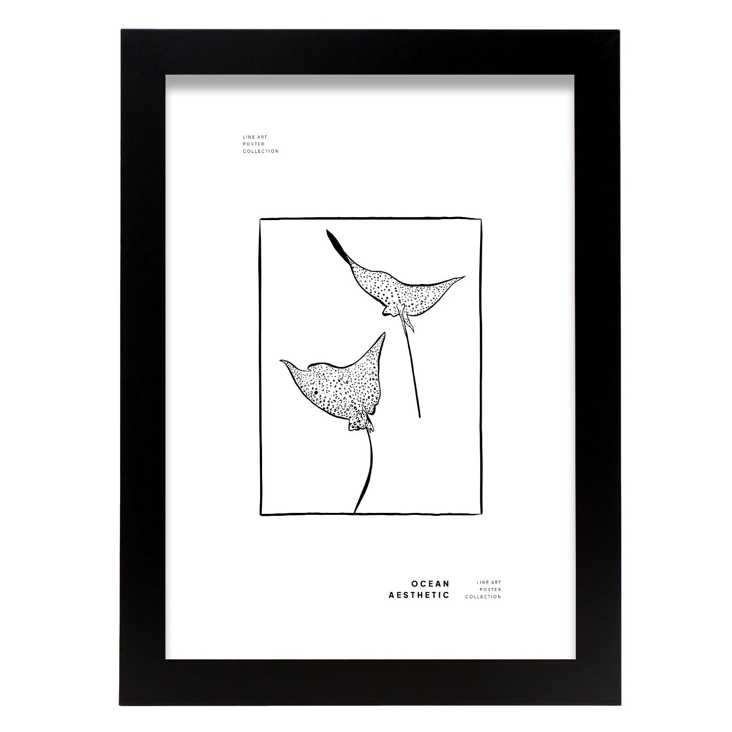 Spotted eagle rays-Artwork-Nacnic-A4-Sin marco-Nacnic Estudio SL