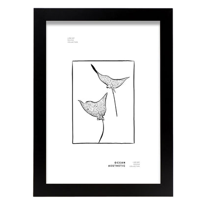Spotted eagle rays-Artwork-Nacnic-A4-Sin marco-Nacnic Estudio SL
