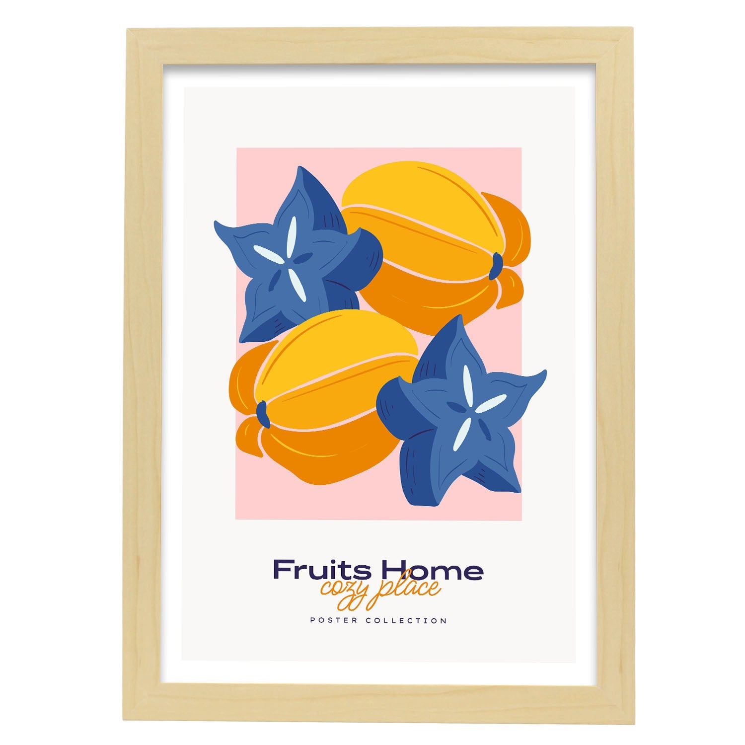 Star Fruit Cozy Place-Artwork-Nacnic-A3-Marco Madera clara-Nacnic Estudio SL