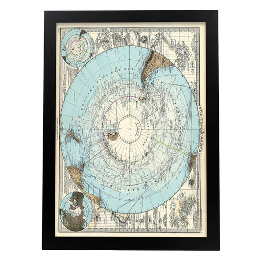 Stielers_Handatlas_1891_map-of-Antarctic-Artwork-Nacnic-A3-Sin marco-Nacnic Estudio SL