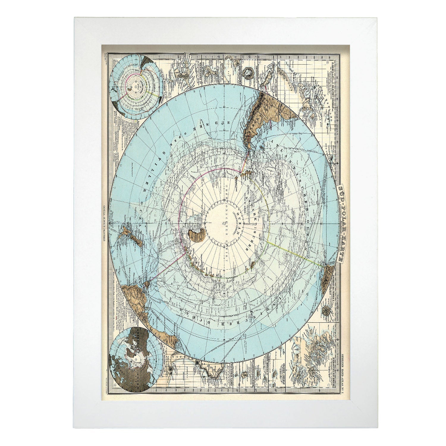 Stielers_Handatlas_1891_map-of-Antarctic-Artwork-Nacnic-A4-Marco Blanco-Nacnic Estudio SL