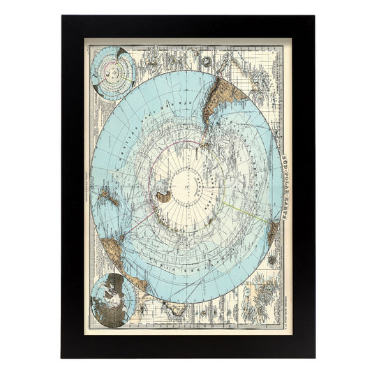 Stielers_Handatlas_1891_map-of-Antarctic-Artwork-Nacnic-A4-Sin marco-Nacnic Estudio SL