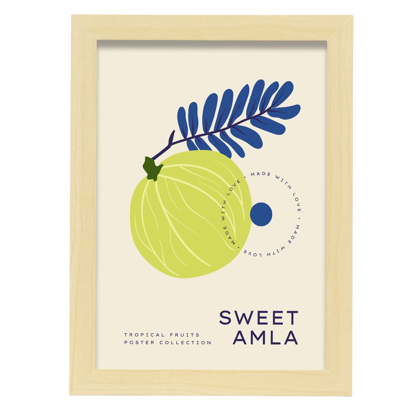 Sweet Amla Whole-Artwork-Nacnic-A4-Marco Madera clara-Nacnic Estudio SL