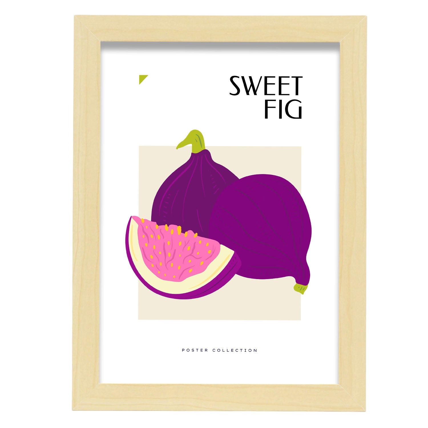 Sweet Figs-Artwork-Nacnic-A4-Marco Madera clara-Nacnic Estudio SL