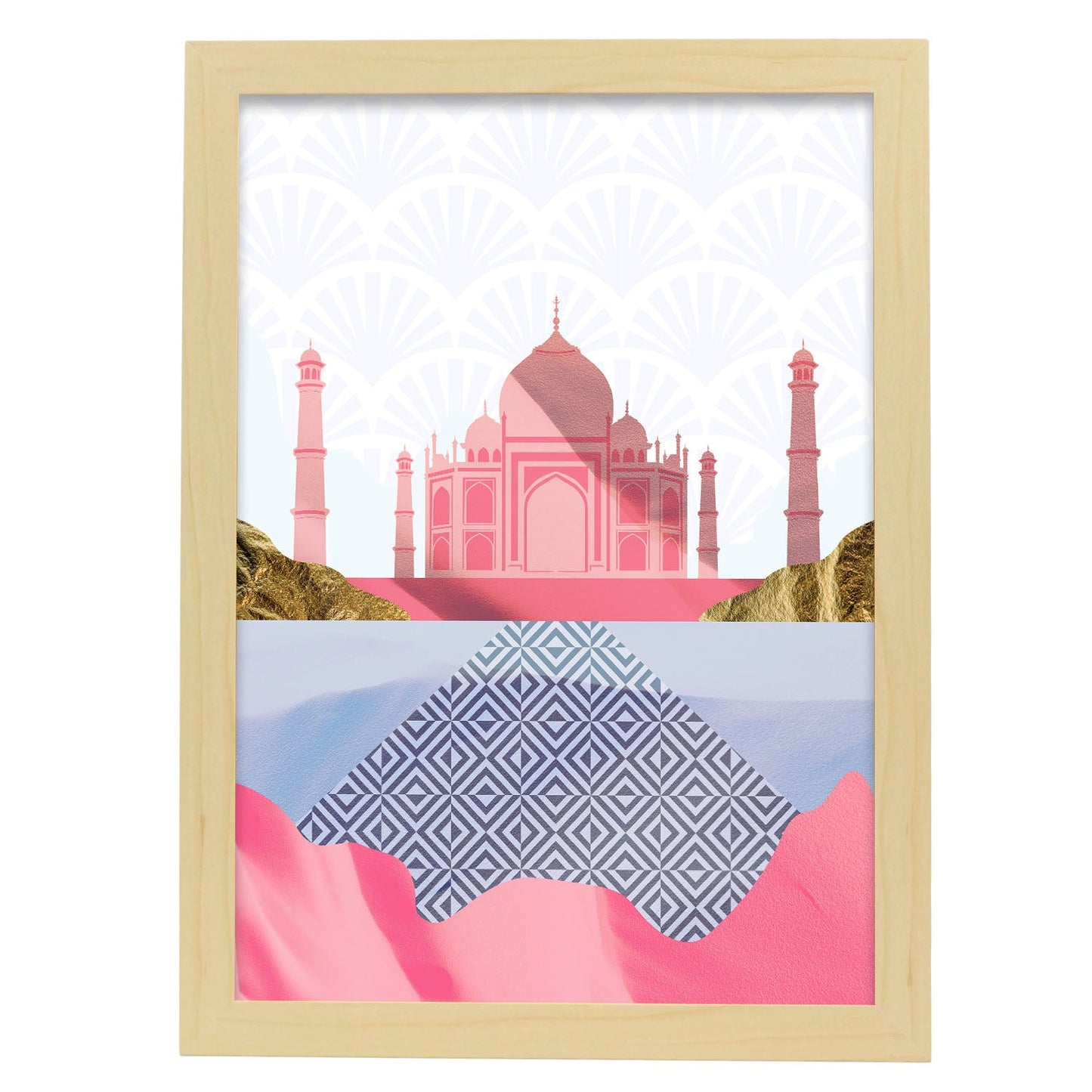 Taj Mahal-Artwork-Nacnic-A3-Marco Madera clara-Nacnic Estudio SL