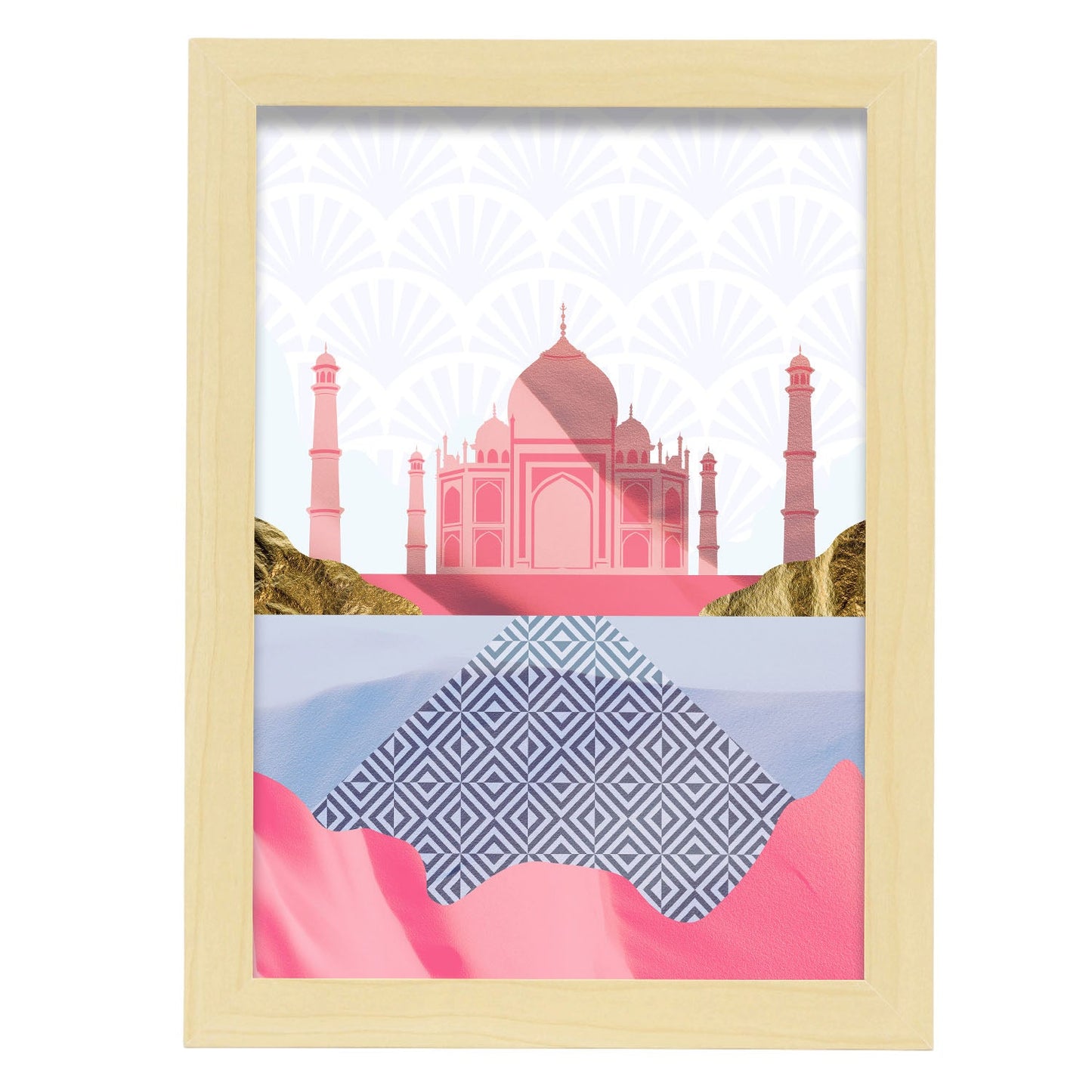 Taj Mahal-Artwork-Nacnic-A4-Marco Madera clara-Nacnic Estudio SL