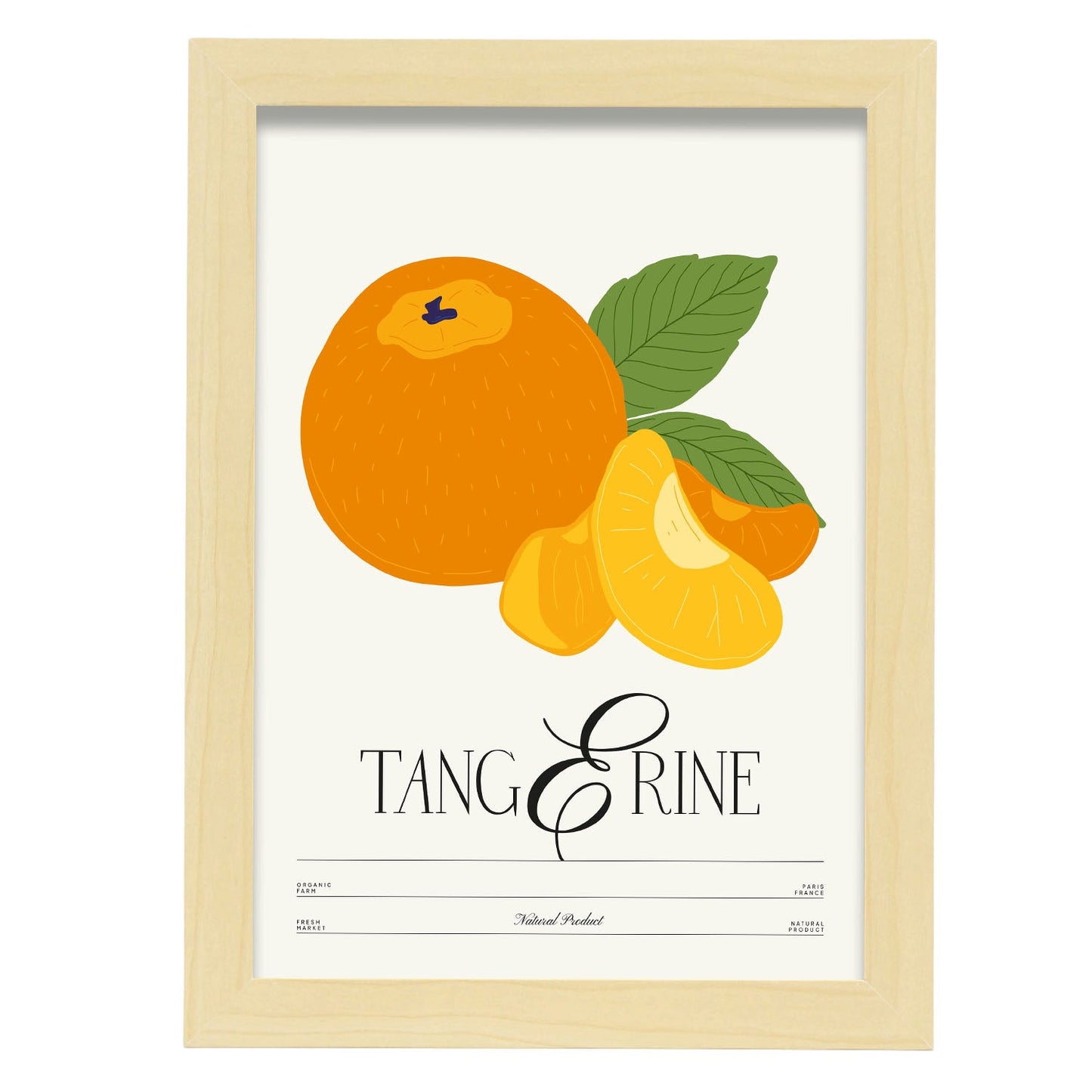 Tangerine-Artwork-Nacnic-A4-Marco Madera clara-Nacnic Estudio SL