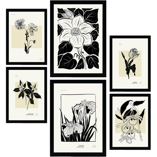Thick Black Ink Posters. Floral.-Artwork-Nacnic-Nacnic Estudio SL