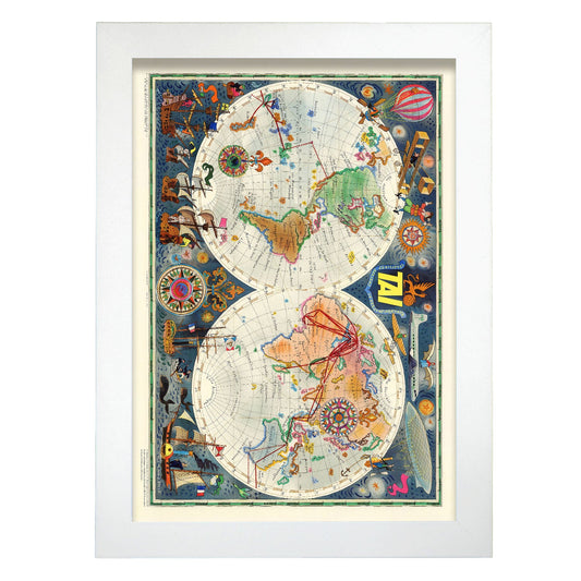 TIA-Vintage-airline-poster-world-map-Artwork-Nacnic-A4-Marco Blanco-Nacnic Estudio SL