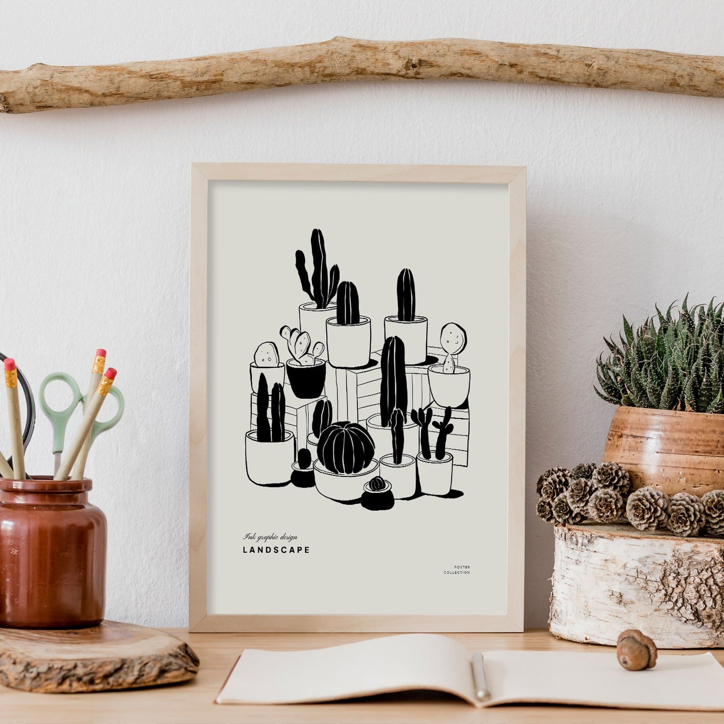 Tiny Potted Cactus-Artwork-Nacnic-Nacnic Estudio SL