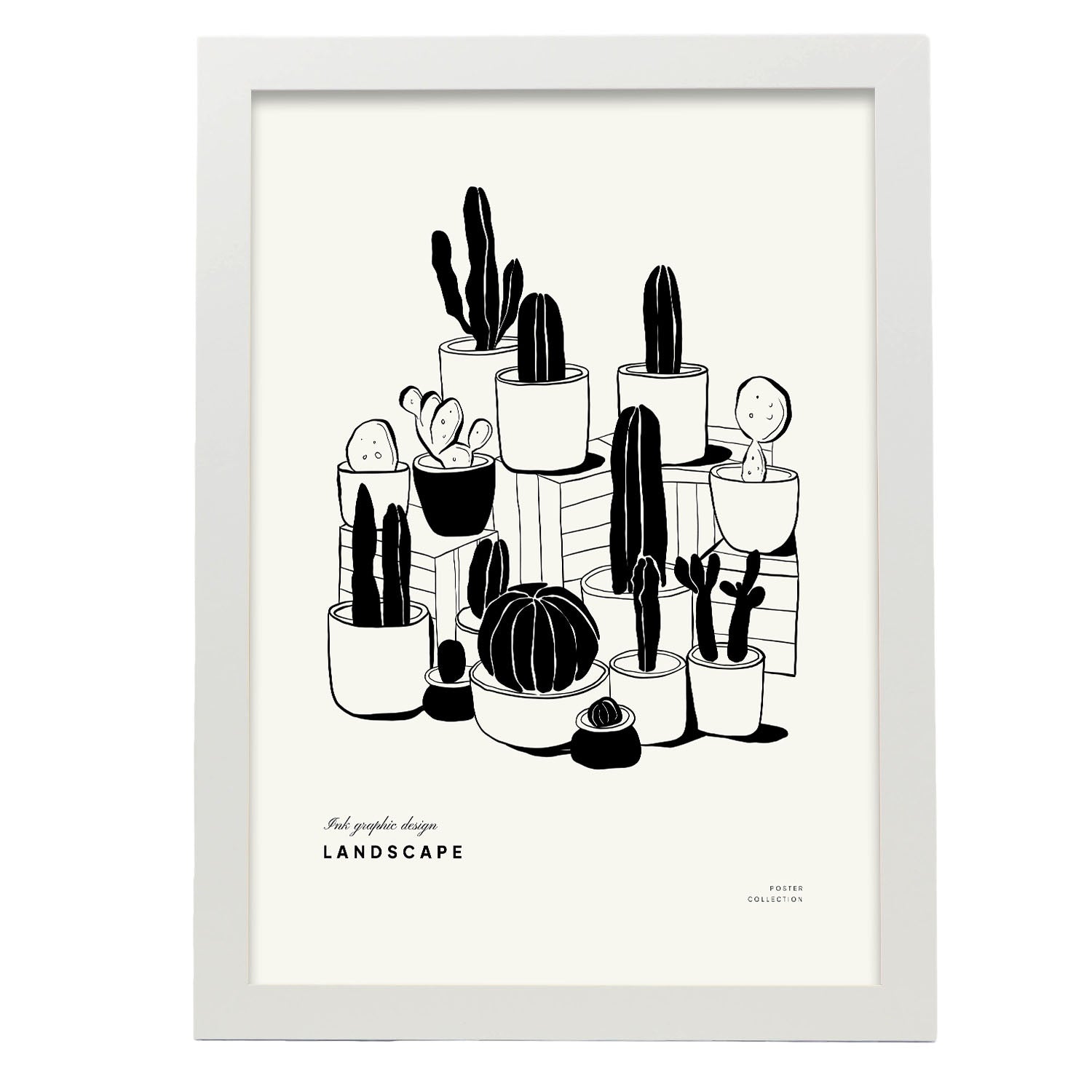 Tiny Potted Cactus-Artwork-Nacnic-A3-Marco Blanco-Nacnic Estudio SL