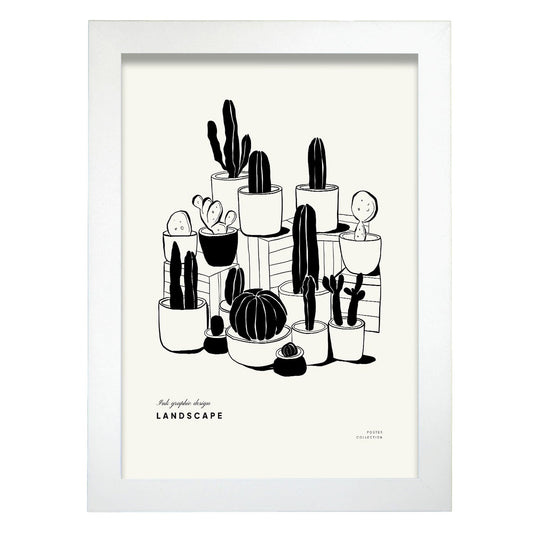 Tiny Potted Cactus-Artwork-Nacnic-A4-Marco Blanco-Nacnic Estudio SL