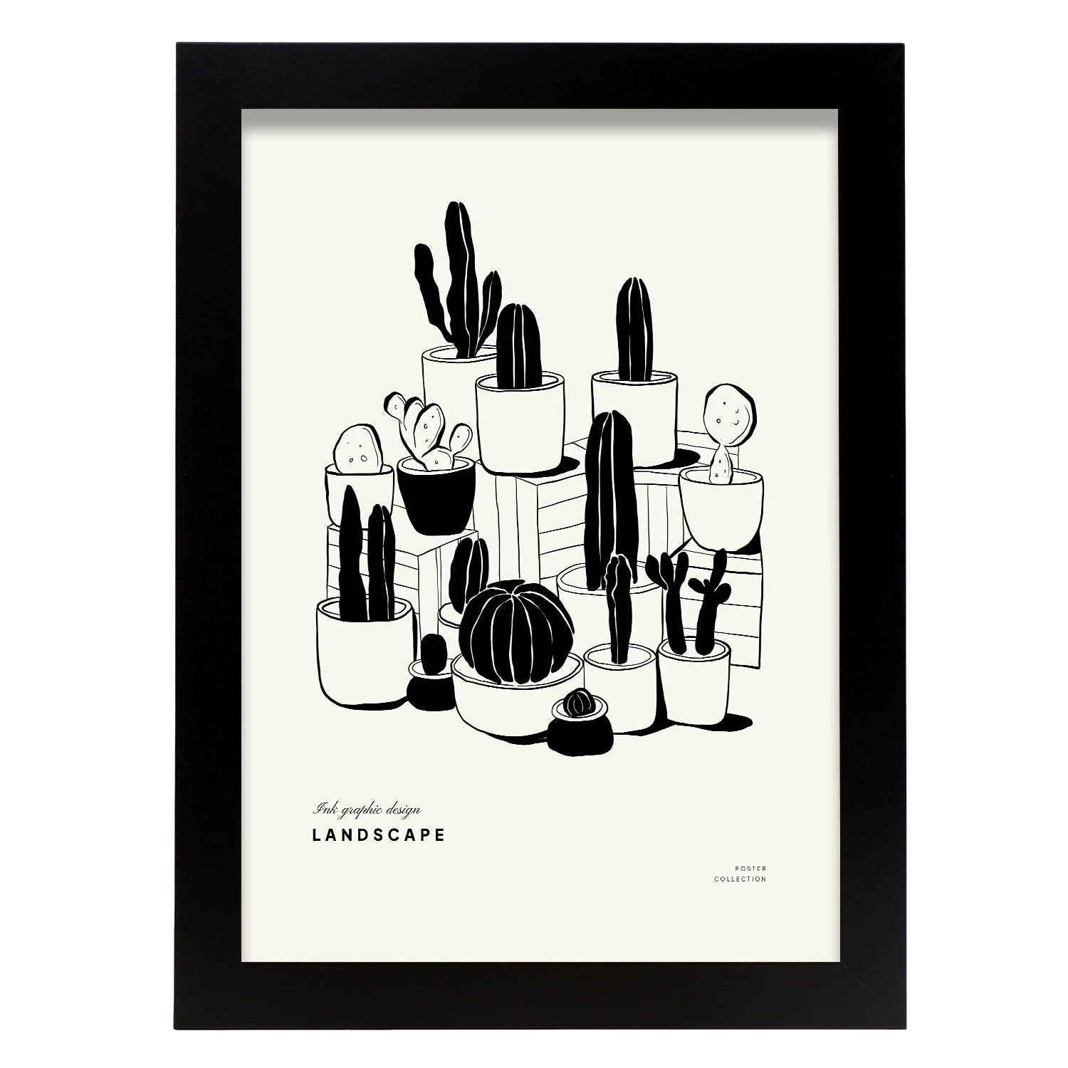 Tiny Potted Cactus-Artwork-Nacnic-A4-Sin marco-Nacnic Estudio SL