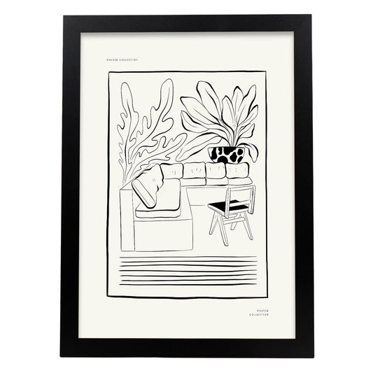 Tropical inspired Livingroom-Artwork-Nacnic-A3-Sin marco-Nacnic Estudio SL