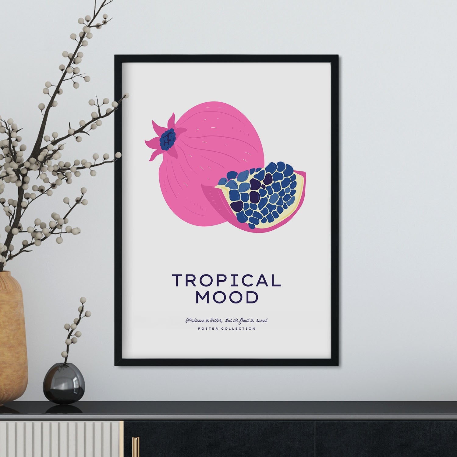 Tropical Mood Pomegranate-Artwork-Nacnic-Nacnic Estudio SL