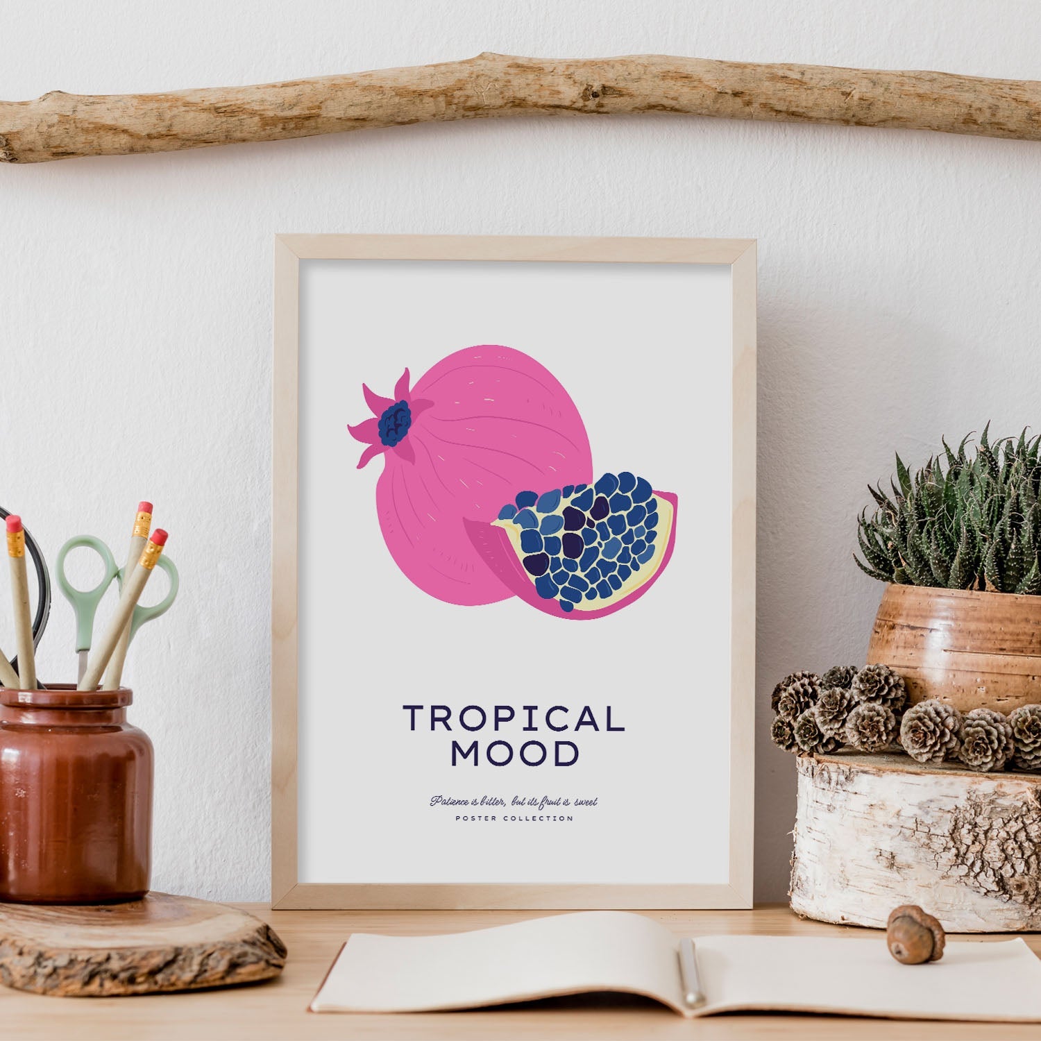 Tropical Mood Pomegranate-Artwork-Nacnic-Nacnic Estudio SL
