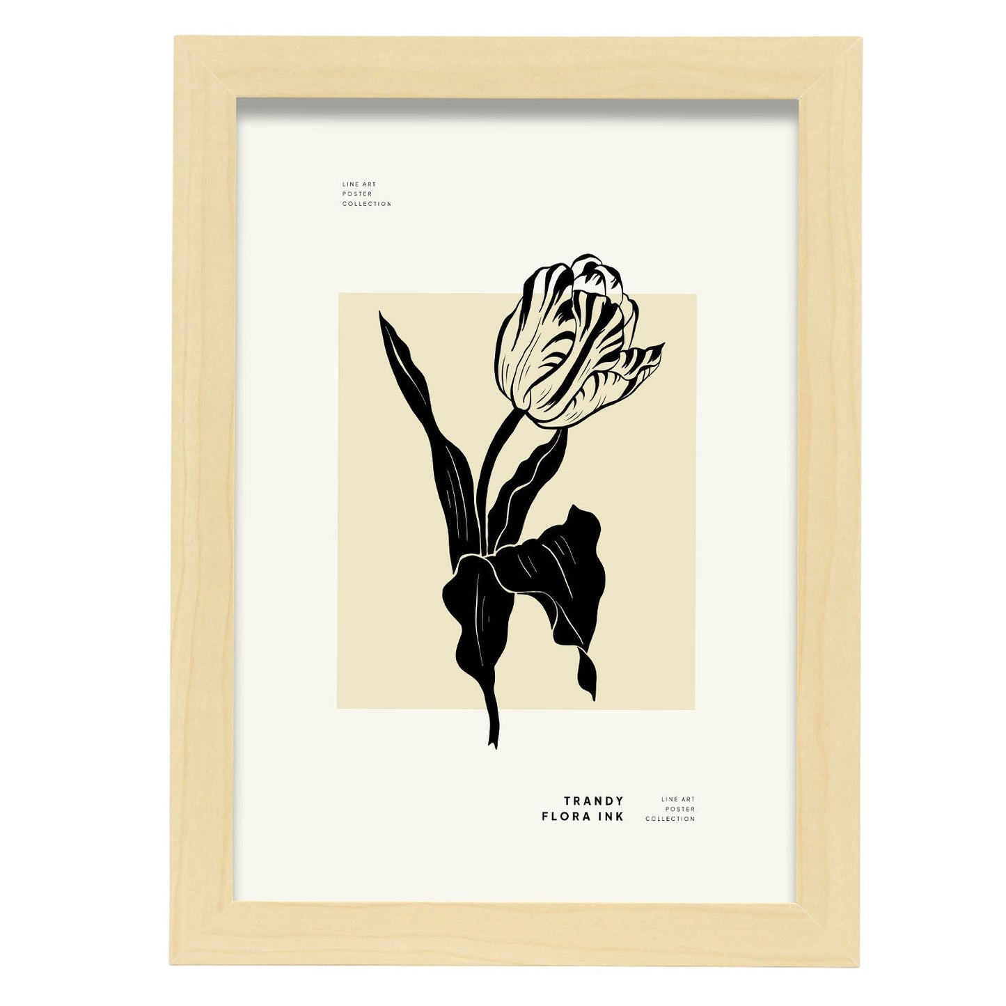 Tulip-Artwork-Nacnic-A4-Marco Madera clara-Nacnic Estudio SL