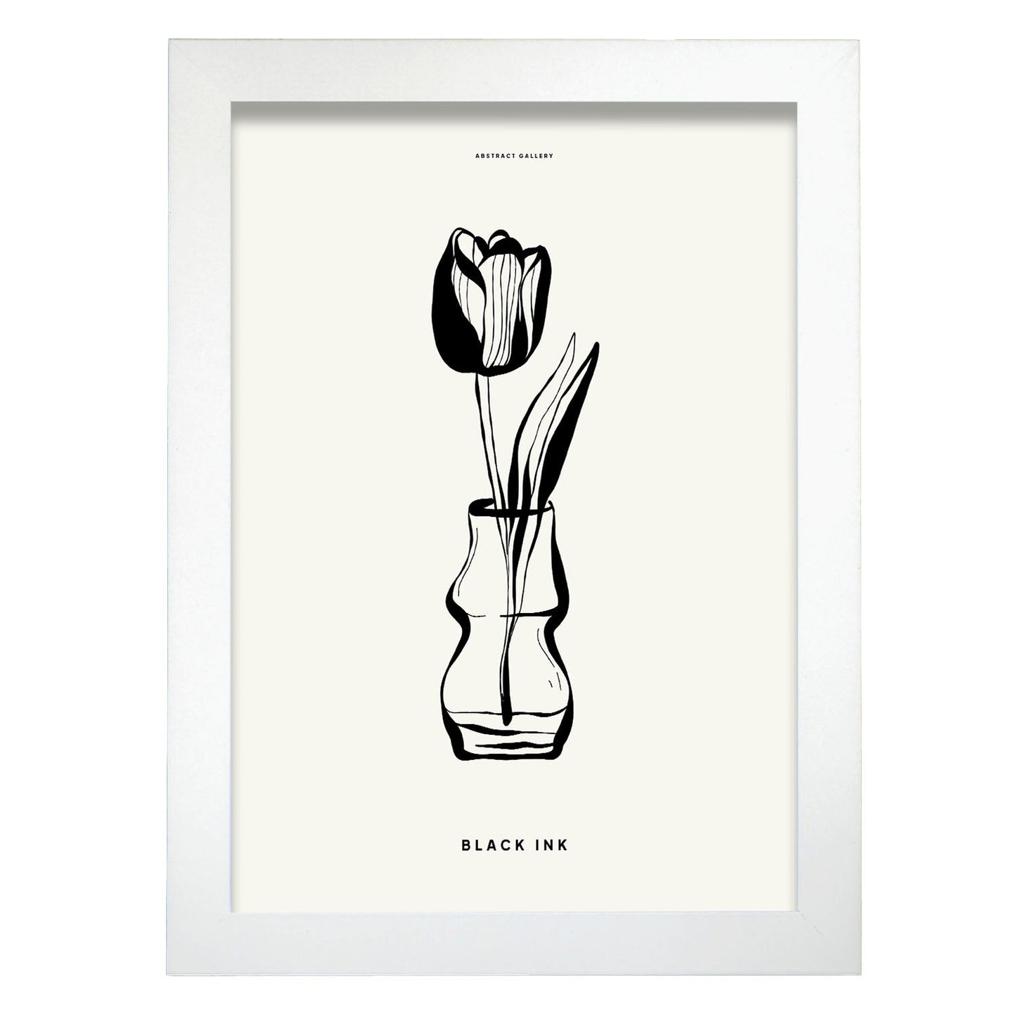Tulip Flower-Artwork-Nacnic-A4-Marco Blanco-Nacnic Estudio SL