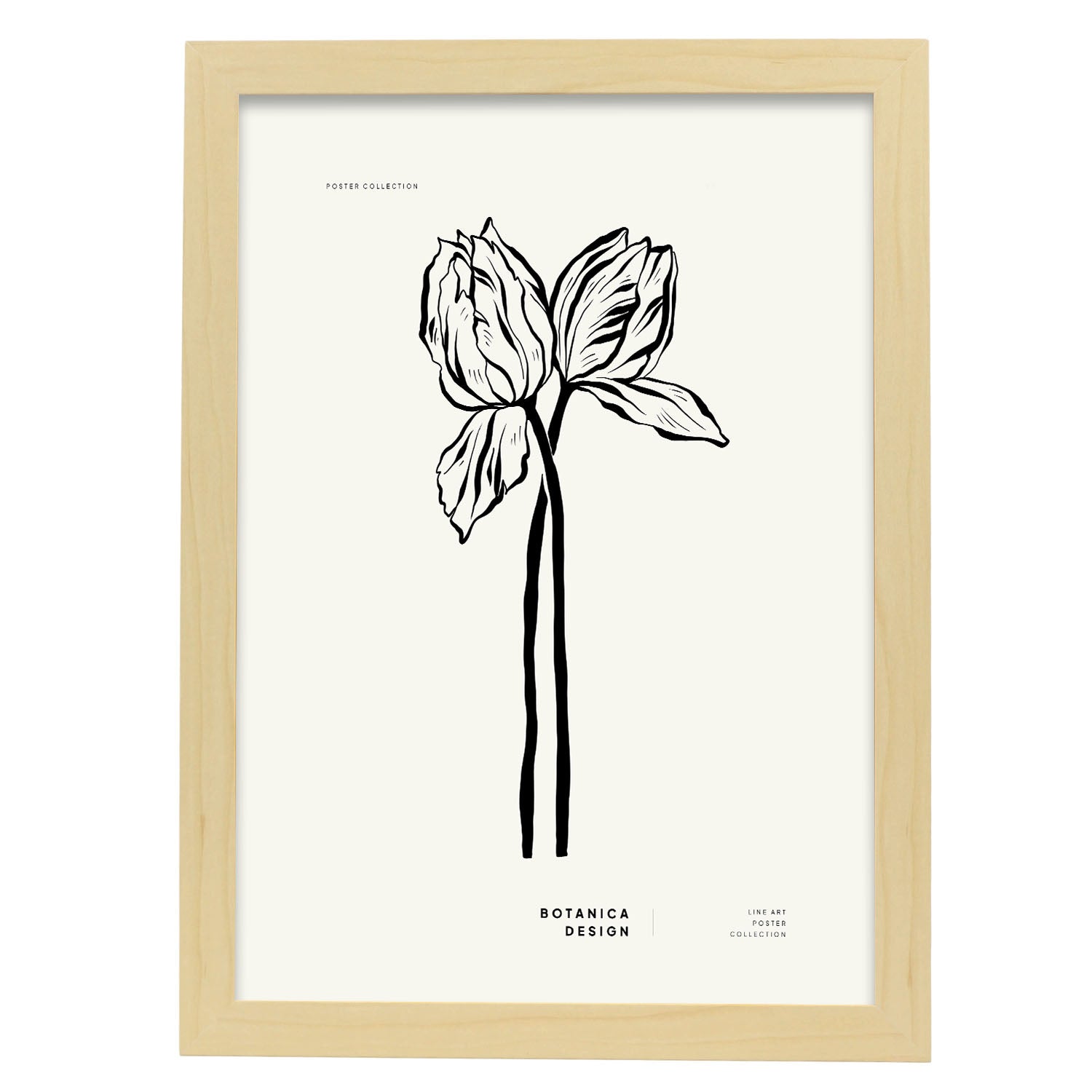 Tulips-Artwork-Nacnic-A3-Marco Madera clara-Nacnic Estudio SL