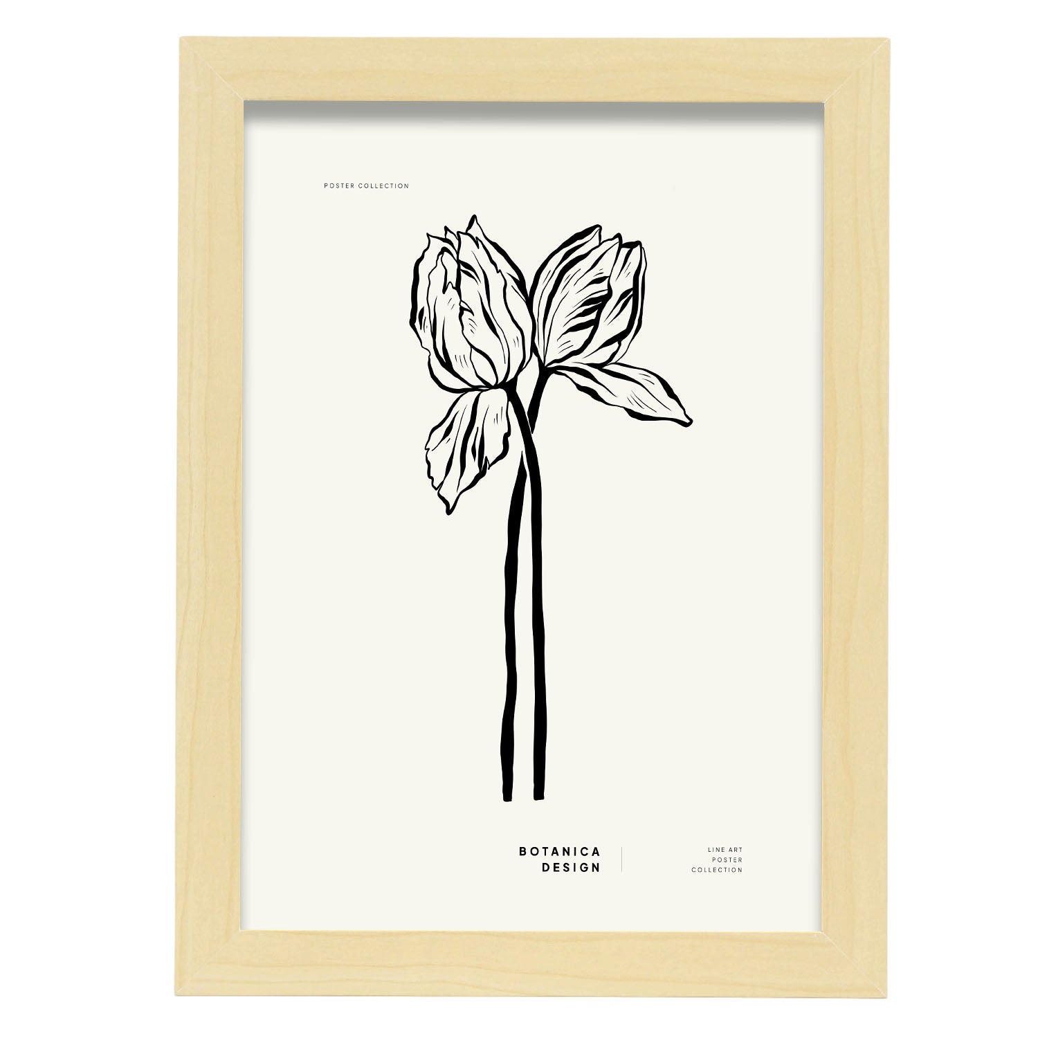 Tulips-Artwork-Nacnic-A4-Marco Madera clara-Nacnic Estudio SL