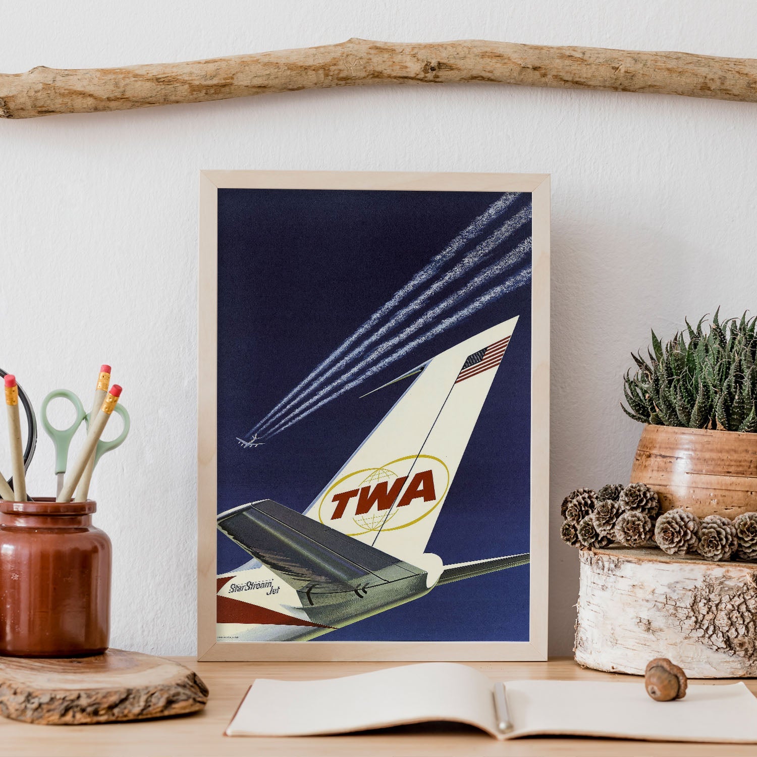 TWA-plane-tail-fin-Artwork-Nacnic-Nacnic Estudio SL