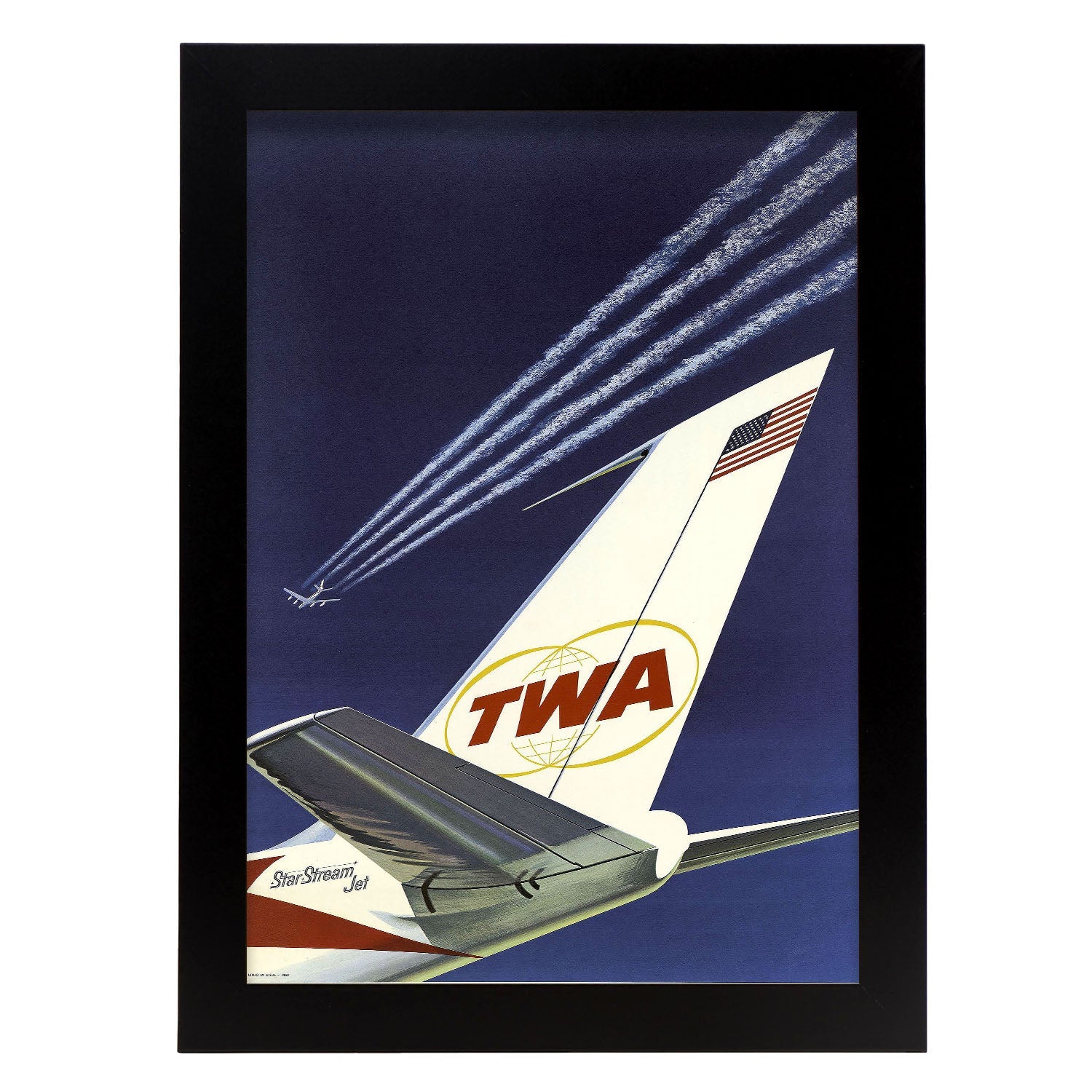 TWA-plane-tail-fin-Artwork-Nacnic-A4-Sin marco-Nacnic Estudio SL