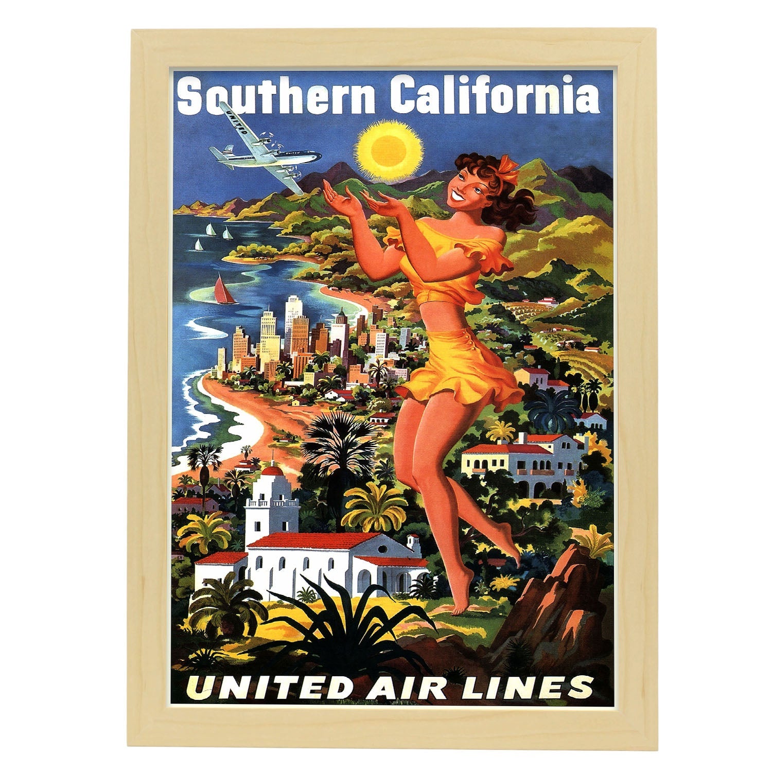 United-Air-Lines-Southern-California-Artwork-Nacnic-A3-Marco Madera clara-Nacnic Estudio SL