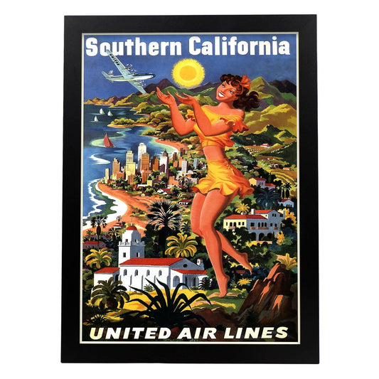 United-Air-Lines-Southern-California-Artwork-Nacnic-A3-Sin marco-Nacnic Estudio SL