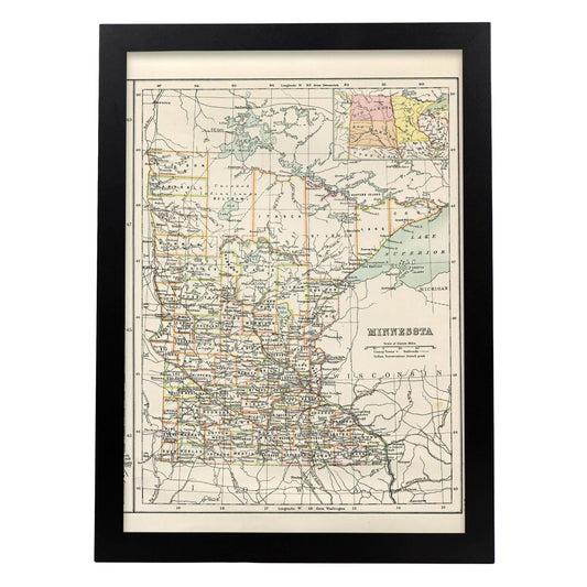 US states011 Minnesota-Artwork-Nacnic-A3-Sin marco-Nacnic Estudio SL