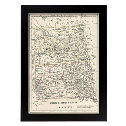 US states012 NorthSouth Dakota-Artwork-Nacnic-A4-Sin marco-Nacnic Estudio SL