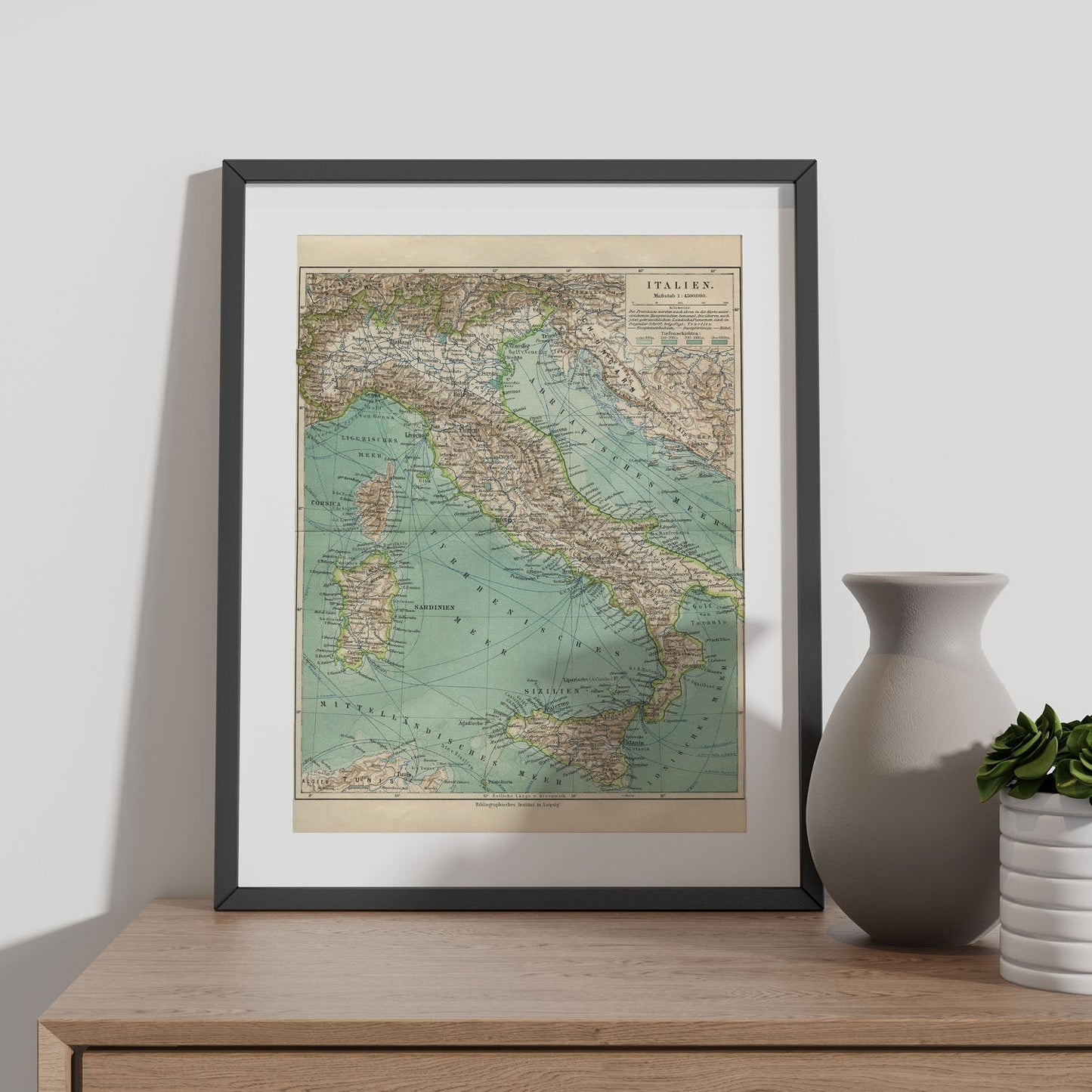 Vintage Map of Italy-Artwork-Nacnic-Nacnic Estudio SL