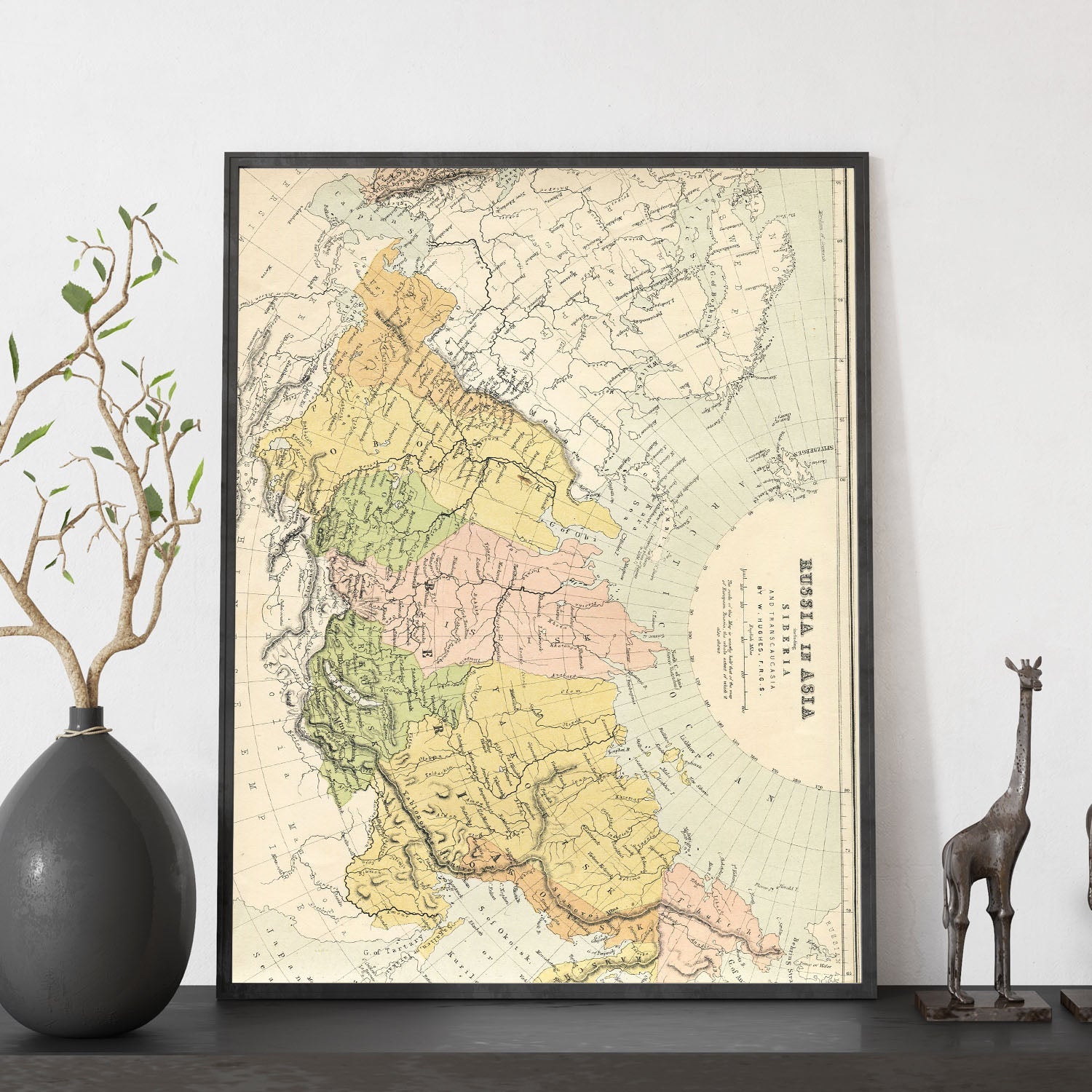 Vintage map of Russia in Europe-Artwork-Nacnic-Nacnic Estudio SL