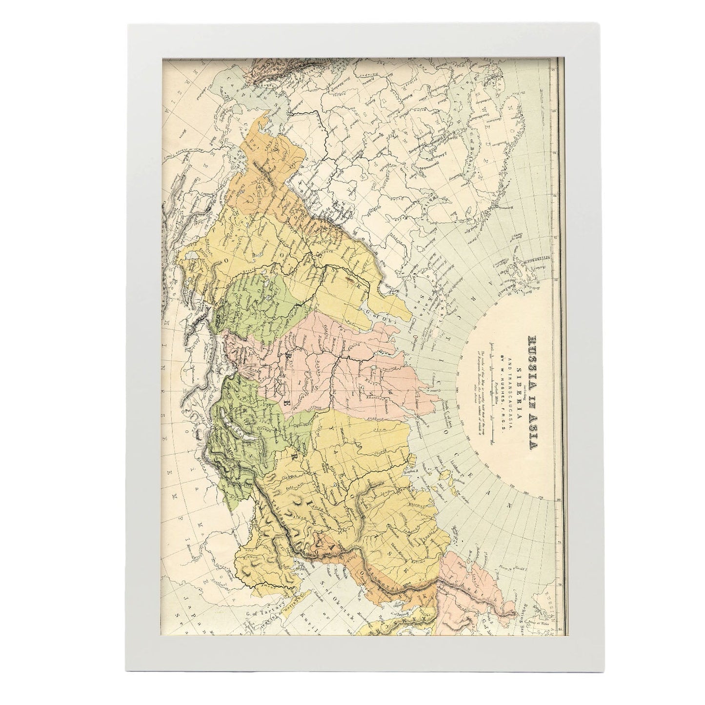 Vintage map of Russia in Europe-Artwork-Nacnic-A3-Marco Blanco-Nacnic Estudio SL