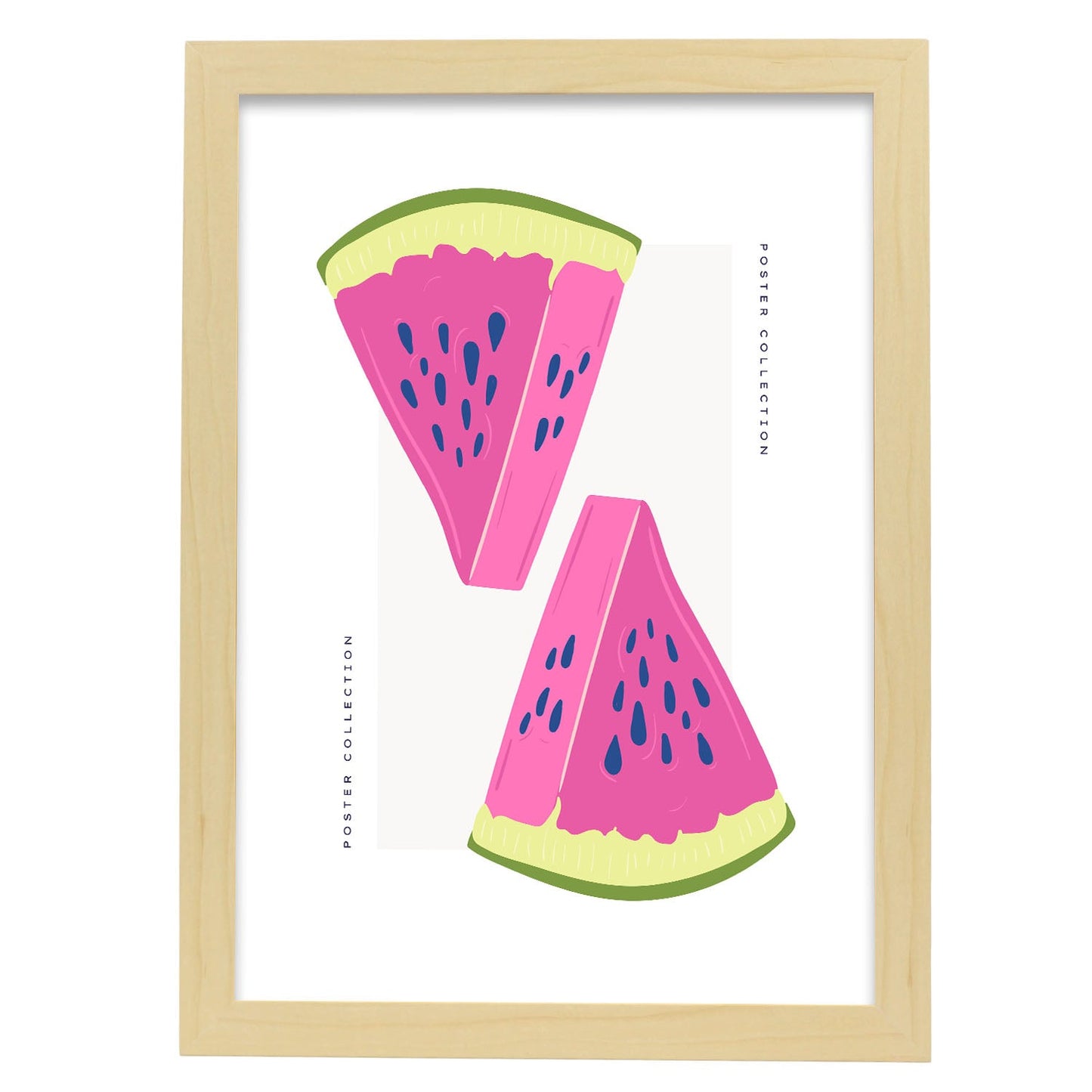 Watermelon Reflected-Artwork-Nacnic-A3-Marco Madera clara-Nacnic Estudio SL