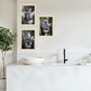 Set de 3 Cuadros Animales Leyendo Periódico En El Inodoro, Gato, Perro, Llama, Póster en Blanco y Negro con Ilustración Impresa en Estilo B/N para Decorar las Paredes del Inodoro, Baño, Lavabo, WC