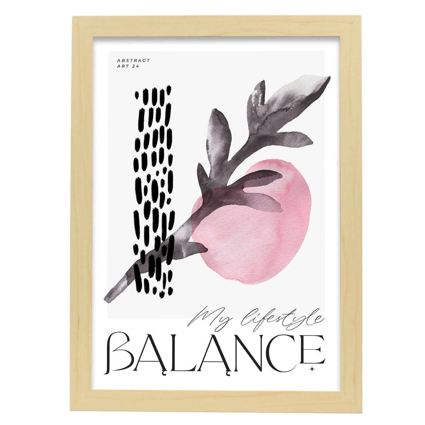 World balance-Artwork-Nacnic-A3-Marco Madera clara-Nacnic Estudio SL