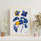 Yellow Flowers Blue Leaves-Artwork-Nacnic-Nacnic Estudio SL