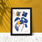 Yellow Flowers Blue Leaves-Artwork-Nacnic-Nacnic Estudio SL