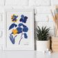 Yellow Flowers Blue Leaves-Artwork-Nacnic-Nacnic Estudio SL