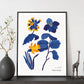 Yellow Flowers Blue Leaves-Artwork-Nacnic-Nacnic Estudio SL