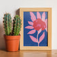 Zinnia Flower-Artwork-Nacnic-Nacnic Estudio SL