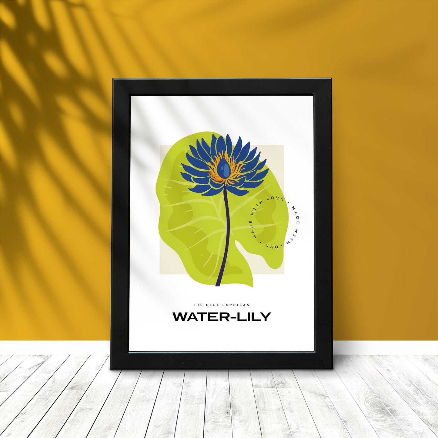Blue Egyptian Waterlily-Artwork-Nacnic-Nacnic Estudio SL